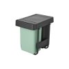 Kosz szafkowy Sort & Go 2x15L Dark Grey & Jade Green